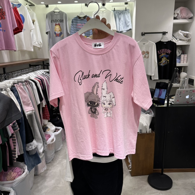 EVE韓國東大門直郵女士新品職業休閑時尚推薦熱賣人氣T恤EVET恤圖色1