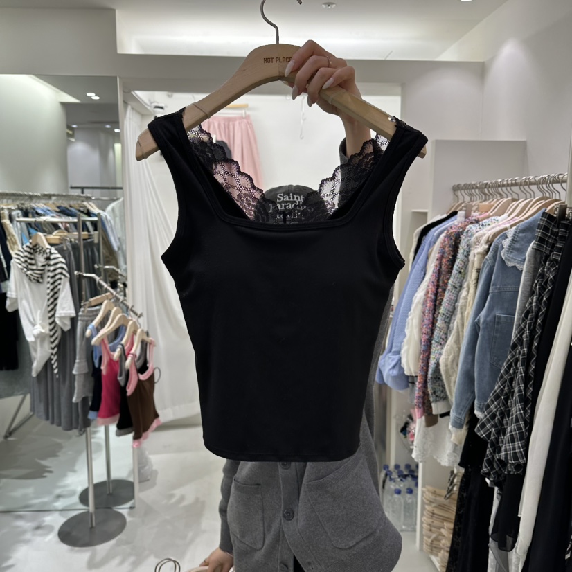 AHOY韓國直郵實拍女裝新款26春夏休閑熱賣時尚推薦吊帶背心AHOY吊帶/背心圖色3黑色