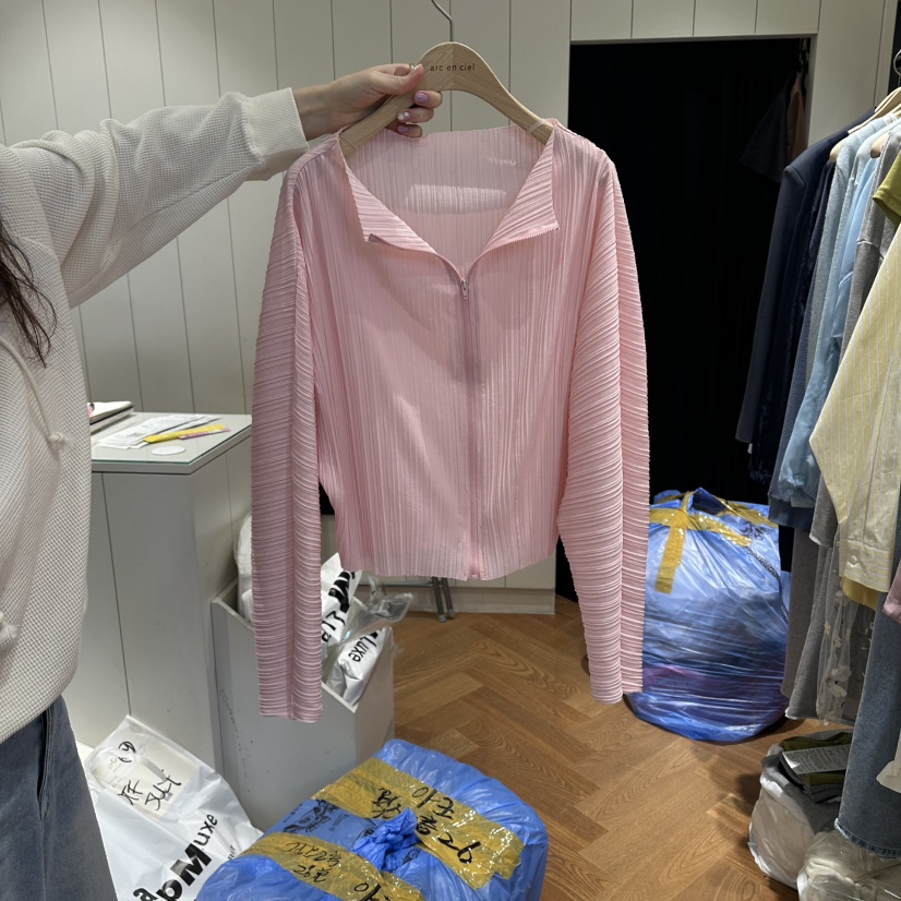 ARC韓國代購女士新品熱賣時尚休閑推薦人氣職業針織衫褶皺ARC EN CIEL針織衫圖色1