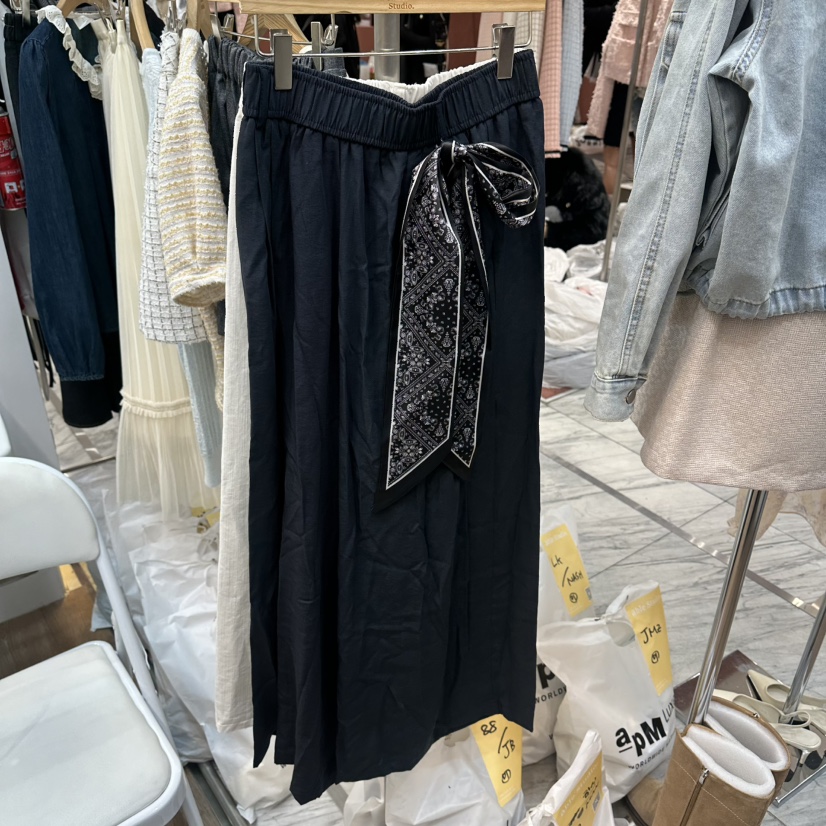 ABLESTUDIO韓國直郵實拍女裝新款職業休閑26春夏長裙含絲巾ABLESTUDIO長裙圖色1