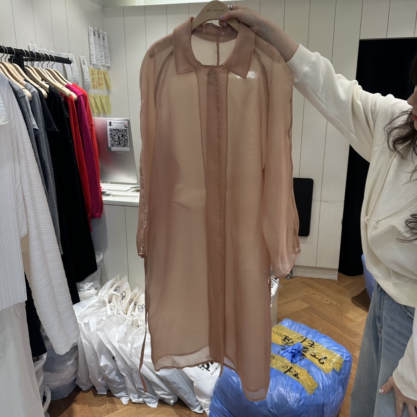 ARC韓國東大門代購女裝新品26春夏人氣時尚長款風衣含腰帶ARC EN CIEL長款風衣圖色2