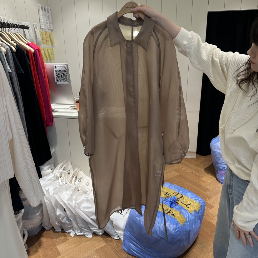 ARC韓國東大門代購女裝新品26春夏人氣時尚長款風衣含腰帶ARC EN CIEL長款風衣圖色3