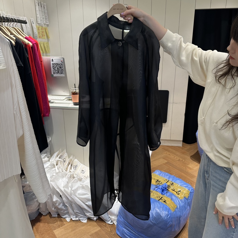 ARC韓國東大門代購女裝新品26春夏人氣時尚長款風衣含腰帶ARC EN CIEL長款風衣圖色4