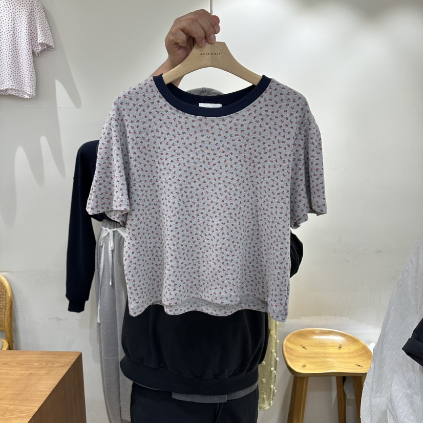 ASSEMBLY韓國直郵女士新品26春夏職業時尚熱賣休閑人氣T恤ASSEMBLYT恤圖色3灰色