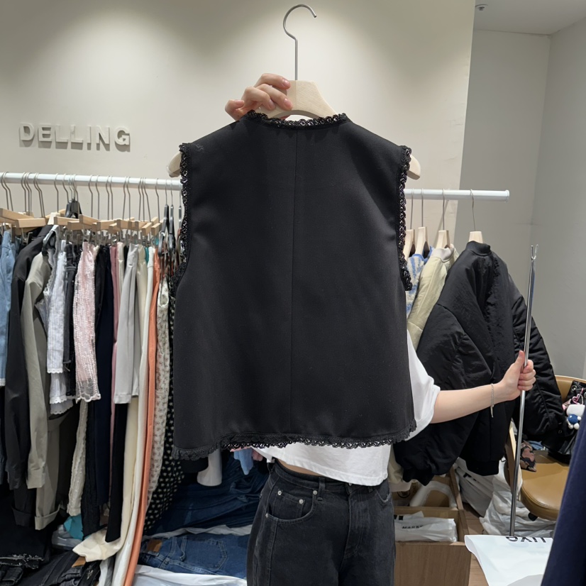 DELLING韓國東大門代購女裝新款熱賣休閑推薦時尚26春夏馬甲DELLING馬甲