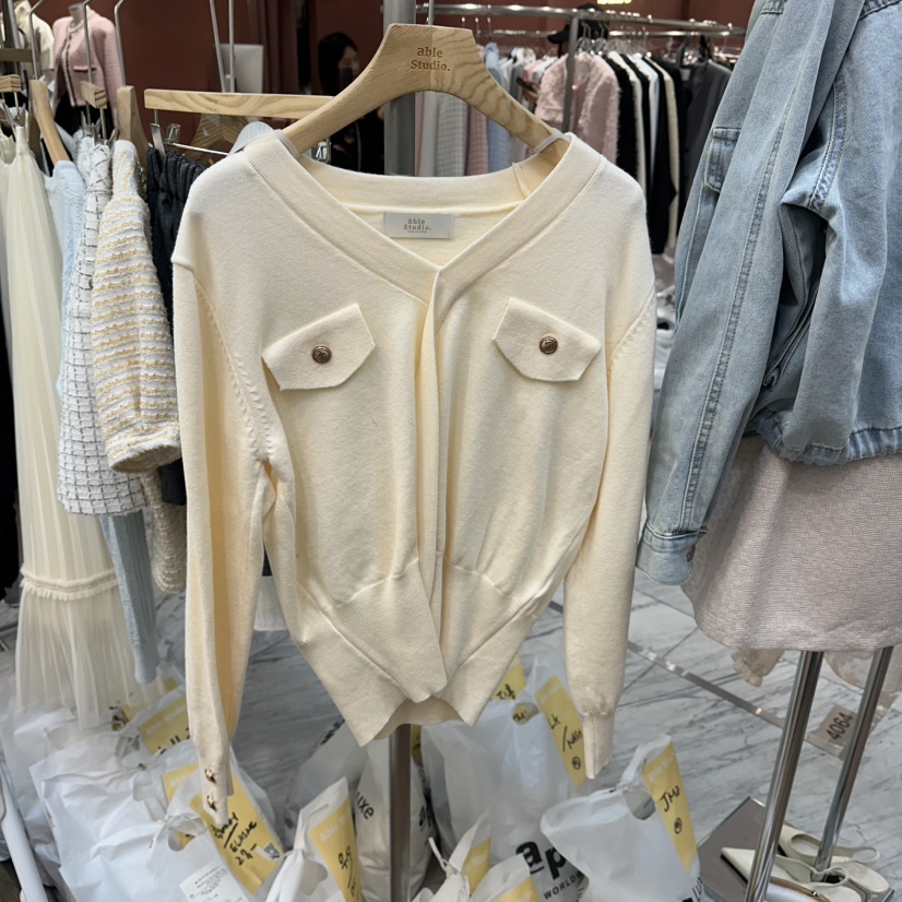 ABLESTUDIO韓國代購女士新款職業休閑26春夏推薦人氣針織衫ABLESTUDIO針織衫圖色1