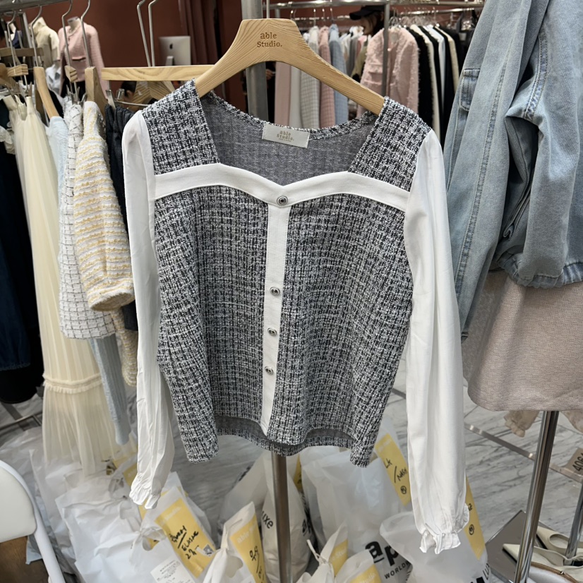 ABLESTUDIO韓國代購女裝新品時尚人氣26春夏熱賣襯衫蕾絲衫ABLESTUDIO襯衫/蕾絲衫圖色1