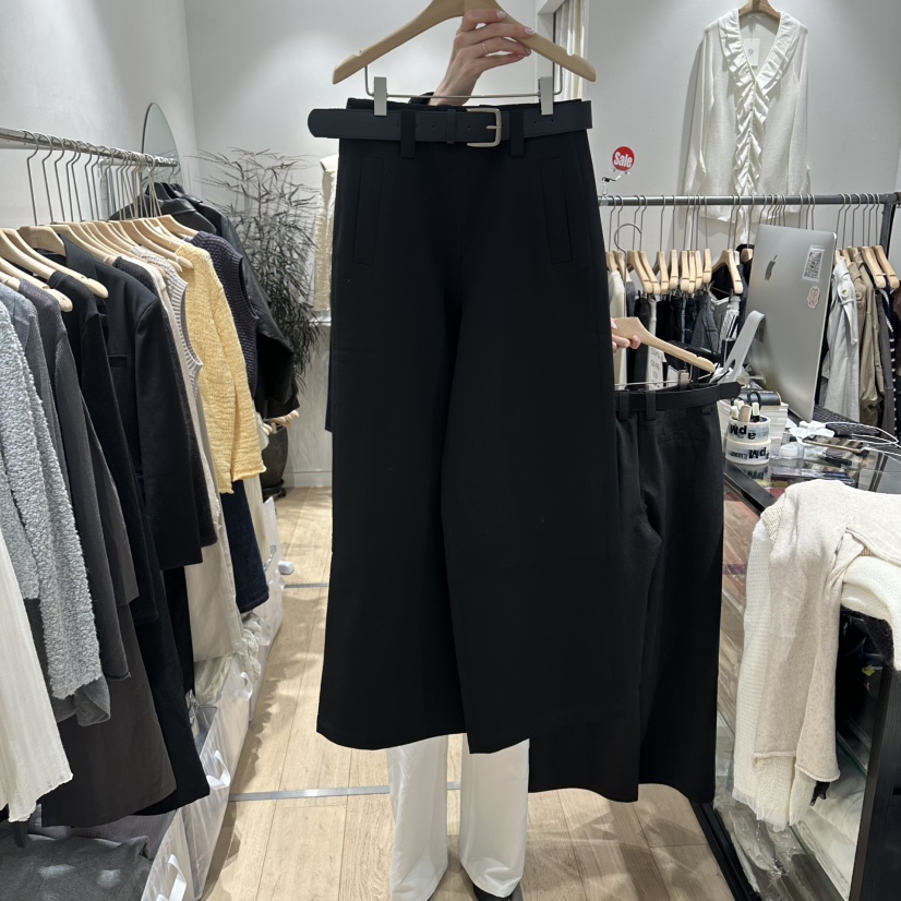 DDAY韓國直郵女裝新款推薦職業人氣休閑26春夏休閑褲含腰帶DDAY休閑褲圖色1黑色