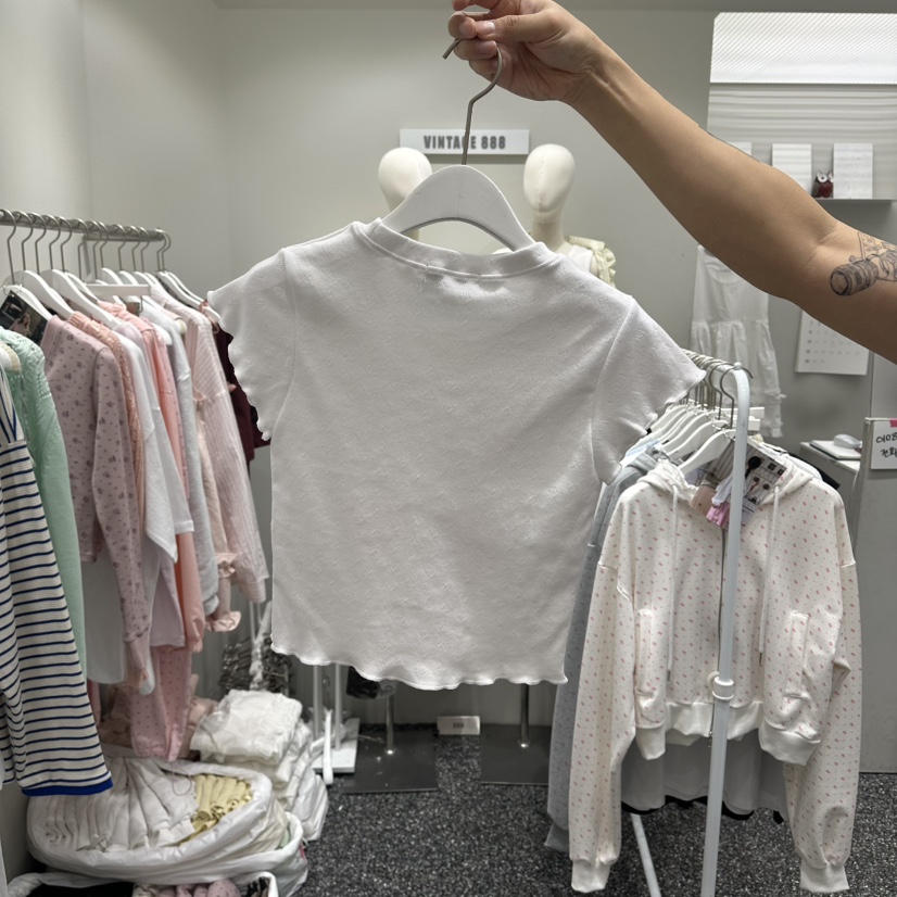 VINTAGE 888韓國東大門直郵女士新品休閑熱賣26春夏職業T恤VINTAGE888/TRIPLE EIGHTT恤