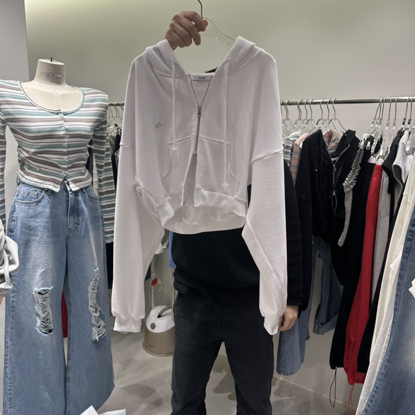 BAIE.38韓國直郵實拍女裝新款推薦熱賣夾克連帽拉鏈衫短款BAIE.38夾克圖色1