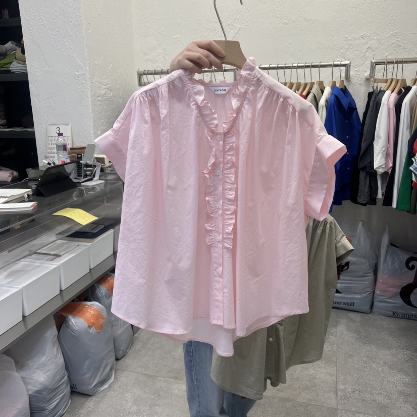 DA YLOG韓國直郵實拍女裝新品熱賣時尚推薦26春夏襯衫蕾絲衫DA YLOG襯衫/蕾絲衫圖色1