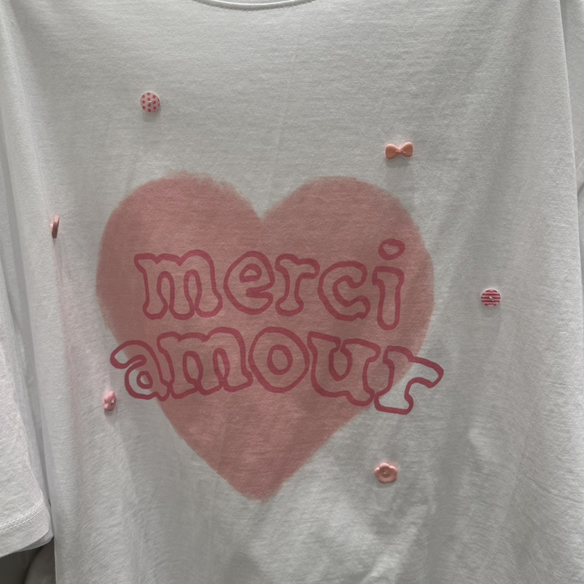 VINTAGE 888韓國直郵實拍女裝新品推薦26春夏熱賣T恤紐扣VINTAGE888/TRIPLE EIGHTT恤