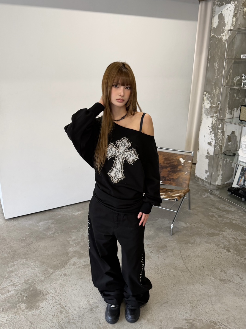 NUEUN韓國東大門直郵女士新品熱賣26春夏休閑時尚長袖T恤NUEUN/SEEOT長袖T恤