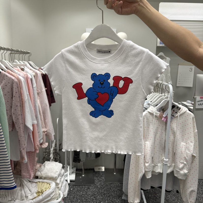 VINTAGE 888韓國直郵實拍女士新款熱賣休閑推薦職業26春夏T恤VINTAGE888/TRIPLE EIGHTT恤圖色1