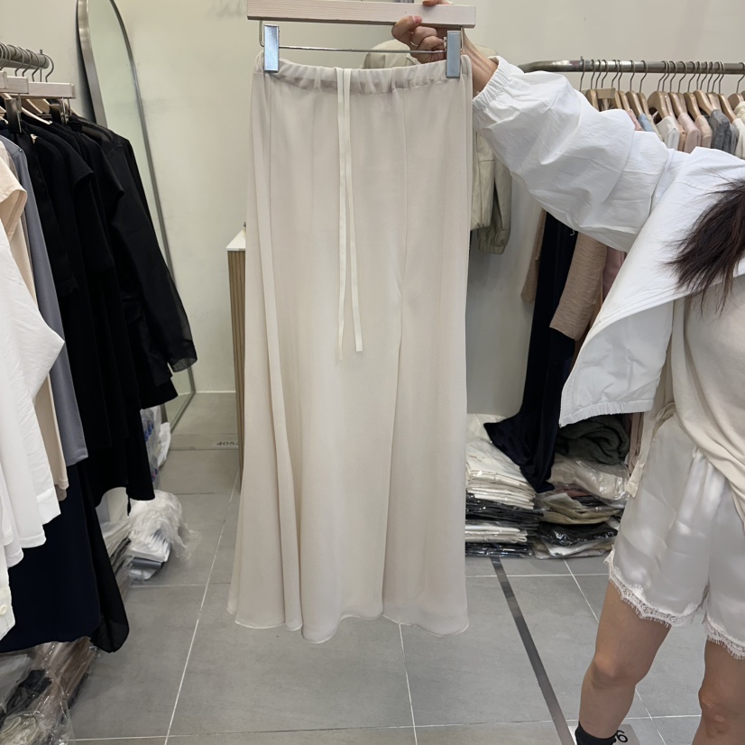 THE LOW韓國東大門代購女士新款時尚推薦休閑26春夏長裙雪紡THE LOW長裙圖色1