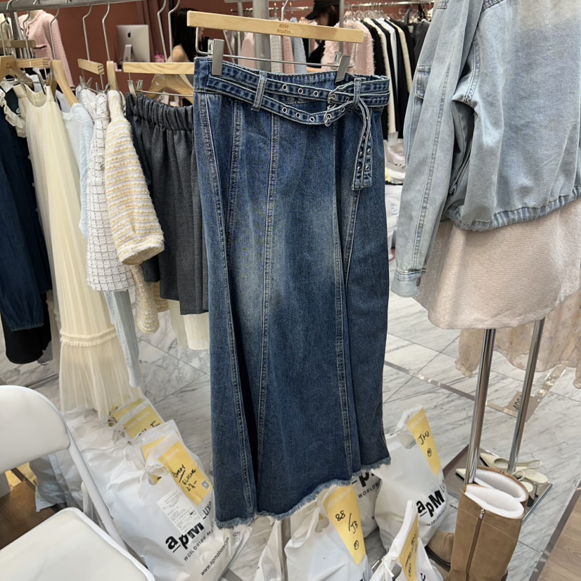 ABLESTUDIO韓國直郵實拍女士新款時尚推薦人氣熱賣職業長裙ABLESTUDIO長裙圖色1