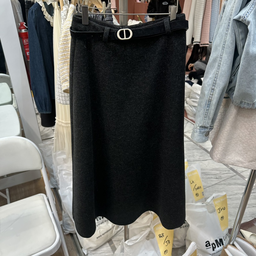 ABLESTUDIO韓國直郵女裝新品26春夏休閑推薦時尚長裙含腰帶ABLESTUDIO長裙圖色2