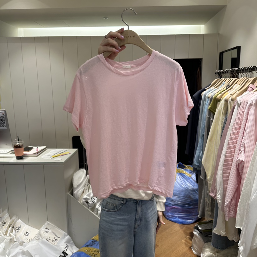 ARC韓國直郵女裝新款休閑熱賣26春夏推薦職業時尚人氣T恤ARC EN CIELT恤圖色2