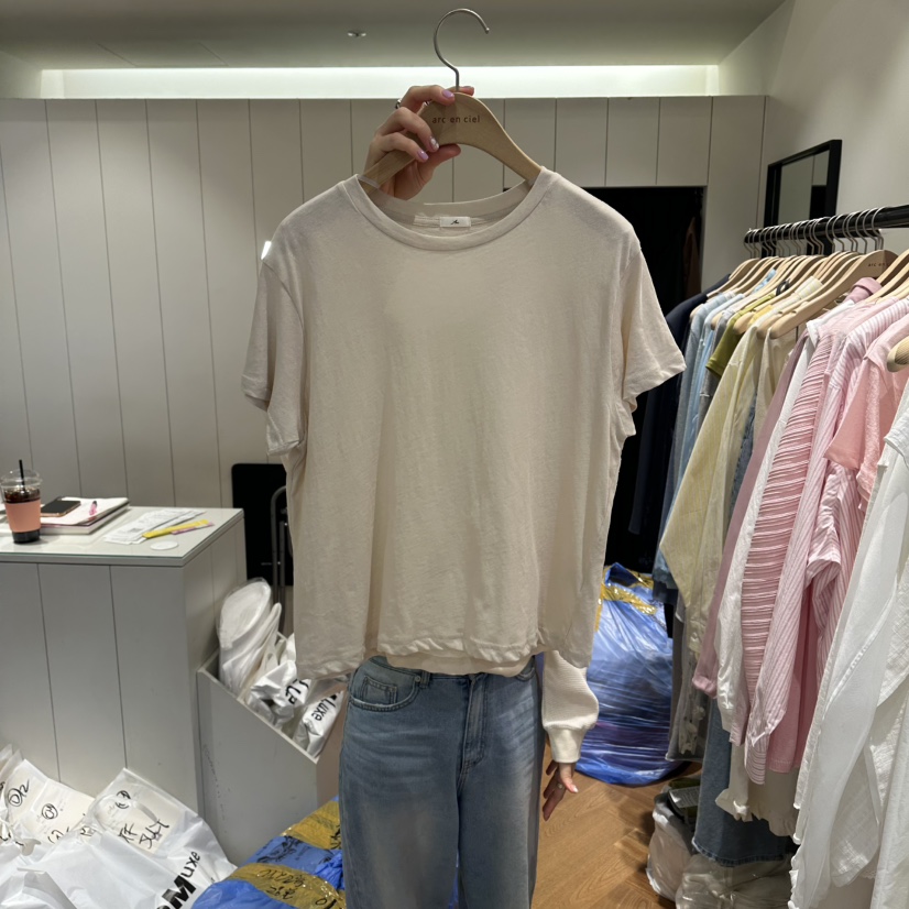 ARC韓國直郵女裝新款休閑熱賣26春夏推薦職業時尚人氣T恤ARC EN CIELT恤圖色3