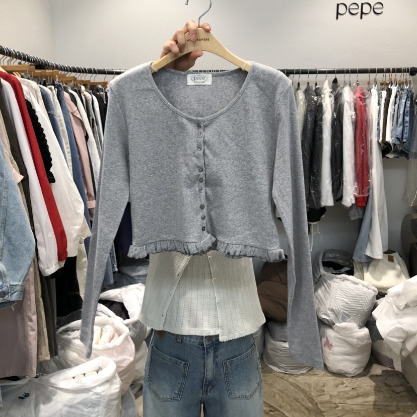 ALMOND PEPE韓國直郵實拍女士新品熱賣人氣長袖T恤羊毛衫ALMOND PEPE長袖T恤圖色3