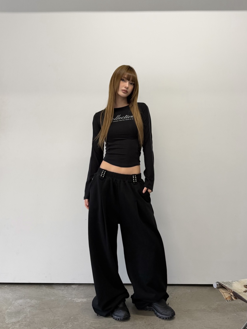 NUEUN韓國直郵實拍女裝新品26春夏職業時尚推薦休閑褲腰帶NUEUN/SEEOT休閑褲