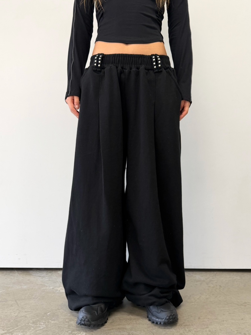 NUEUN韓國直郵實拍女裝新品26春夏職業時尚推薦休閑褲腰帶NUEUN/SEEOT休閑褲圖色2