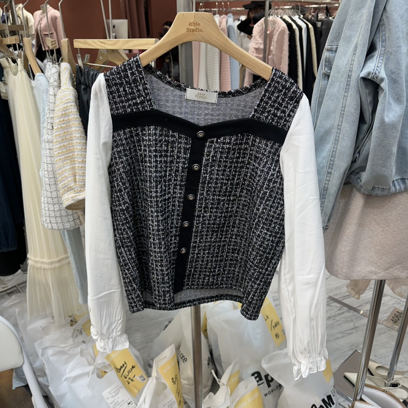 ABLESTUDIO東大門代購女裝新品職業真品推薦26春夏襯衫蕾絲衫ABLESTUDIO襯衫/蕾絲衫圖色1