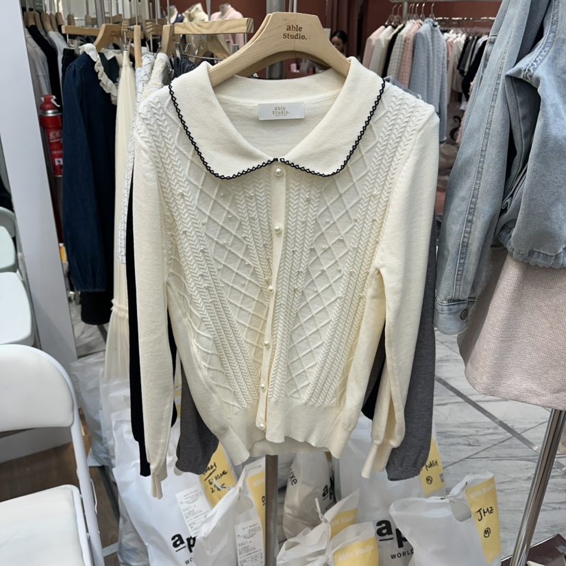 ABLESTUDIO韓國代購女士新款休閑職業26春夏時尚推薦針織衫ABLESTUDIO針織衫圖色1