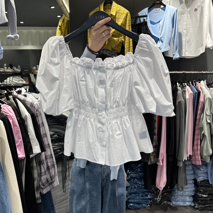 STAR-L韓國直郵女士新品時尚熱賣休閑真品人氣襯衫蕾絲衫STAR-L襯衫/蕾絲衫圖色1