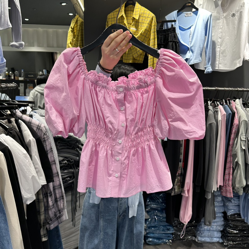 STAR-L韓國直郵女士新品時尚熱賣休閑真品人氣襯衫蕾絲衫STAR-L襯衫/蕾絲衫圖色2