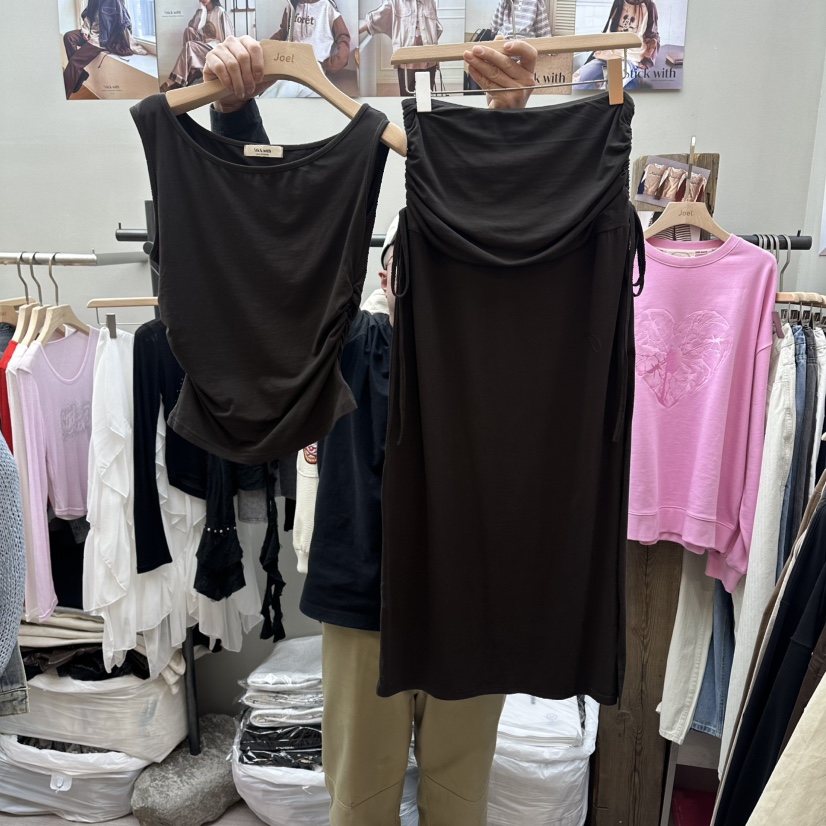 STICK WITH東大門直郵女士新款人氣真品26春夏套裝兩件套套裝STICK WITH套裝圖色2