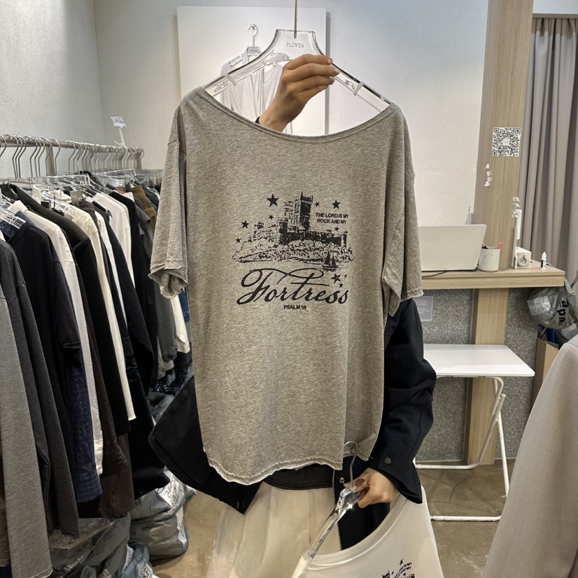 PLOVER東大門實拍女裝新款真品熱賣職業人氣26春夏休閑T恤PLO_VERT恤圖色2