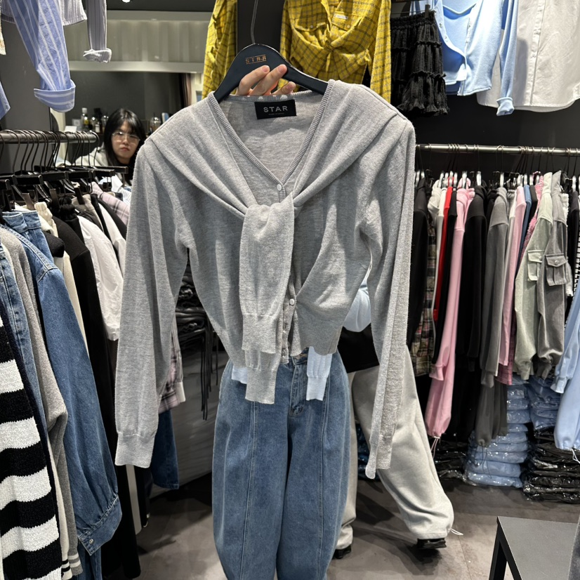 STAR-L東大門實拍女士新款熱賣26春夏真品推薦針織衫披肩STAR-L針織衫圖色4