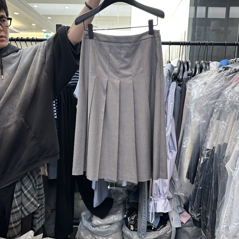 LE ETOILE東大門實拍女士新品休閑半身裙中短裙百褶褶裙Le etoile半身裙/中短裙圖色1