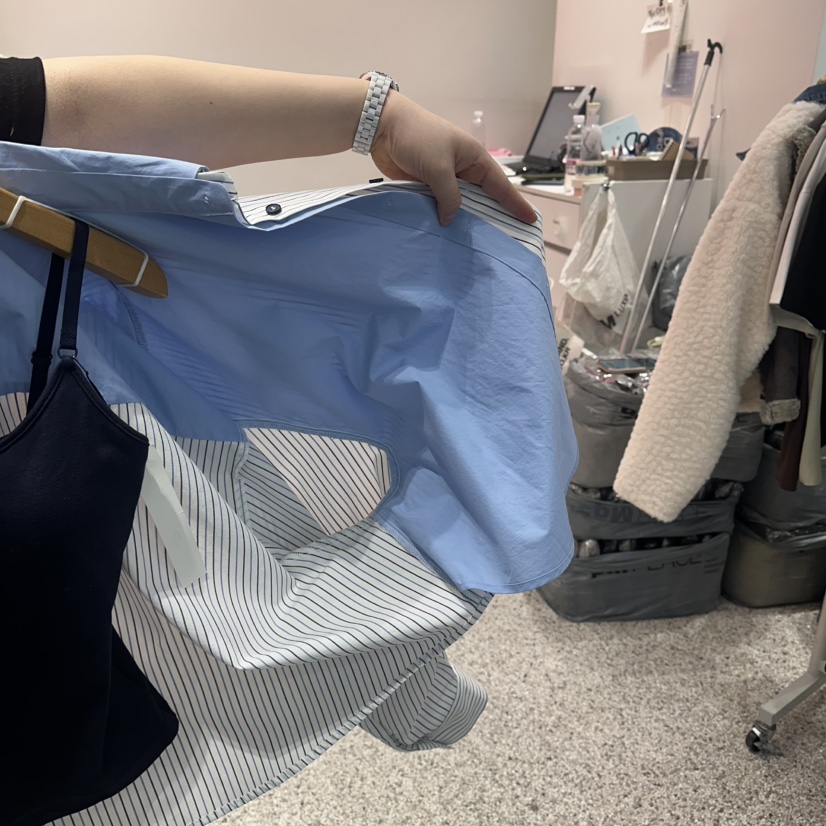 ATPZ東大門直郵女士新品休閑時尚襯衫蕾絲衫不含吊帶雙層ATTENTION PLEAES襯衫/蕾絲衫