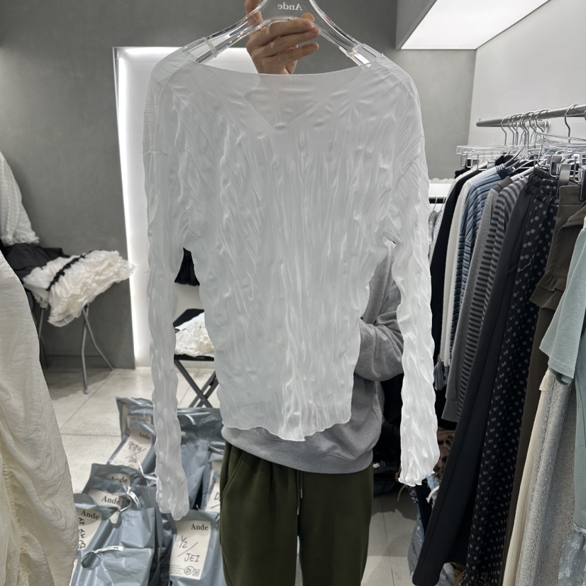 ANDE韓國代購女裝新款推薦職業真品時尚人氣熱賣休閑長袖T恤Ande長袖T恤
