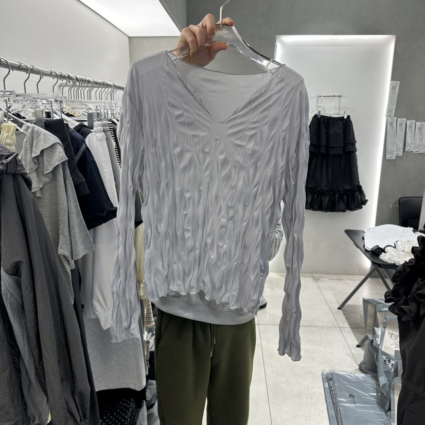 ANDE韓國代購女裝新款推薦職業真品時尚人氣熱賣休閑長袖T恤Ande長袖T恤圖色2