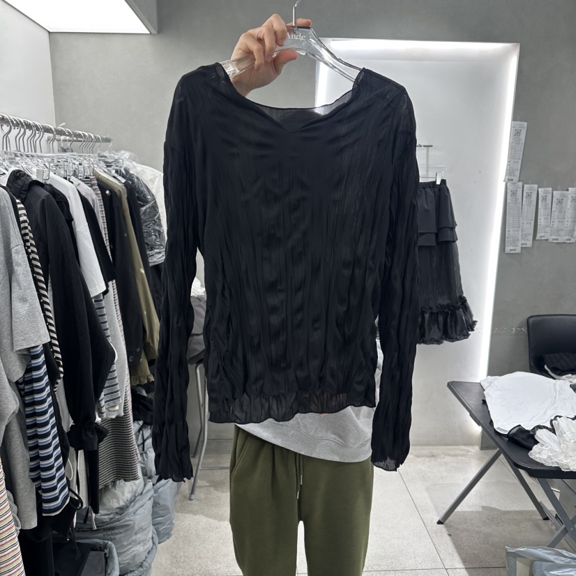 ANDE韓國代購女裝新款推薦職業真品時尚人氣熱賣休閑長袖T恤Ande長袖T恤圖色3