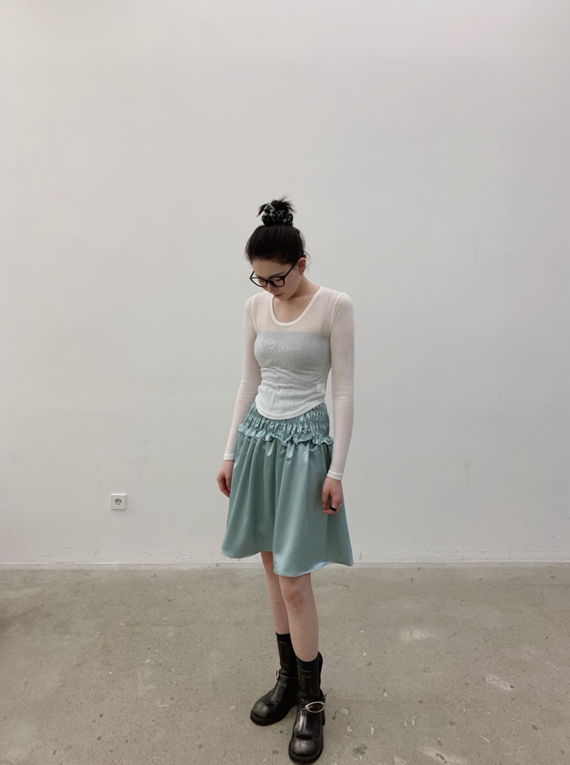 STICK WITH東大門直郵女裝新品休閑26春夏時尚半身裙中短裙STICK WITH半身裙/中短裙