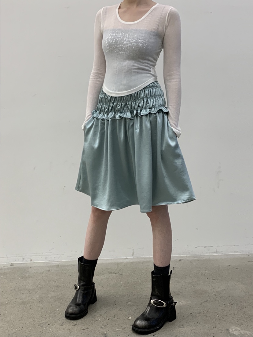 STICK WITH東大門直郵女裝新品休閑26春夏時尚半身裙中短裙STICK WITH半身裙/中短裙