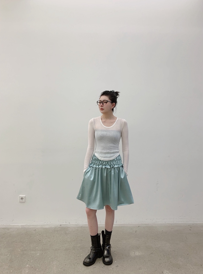 STICK WITH東大門直郵女裝新品休閑26春夏時尚半身裙中短裙STICK WITH半身裙/中短裙