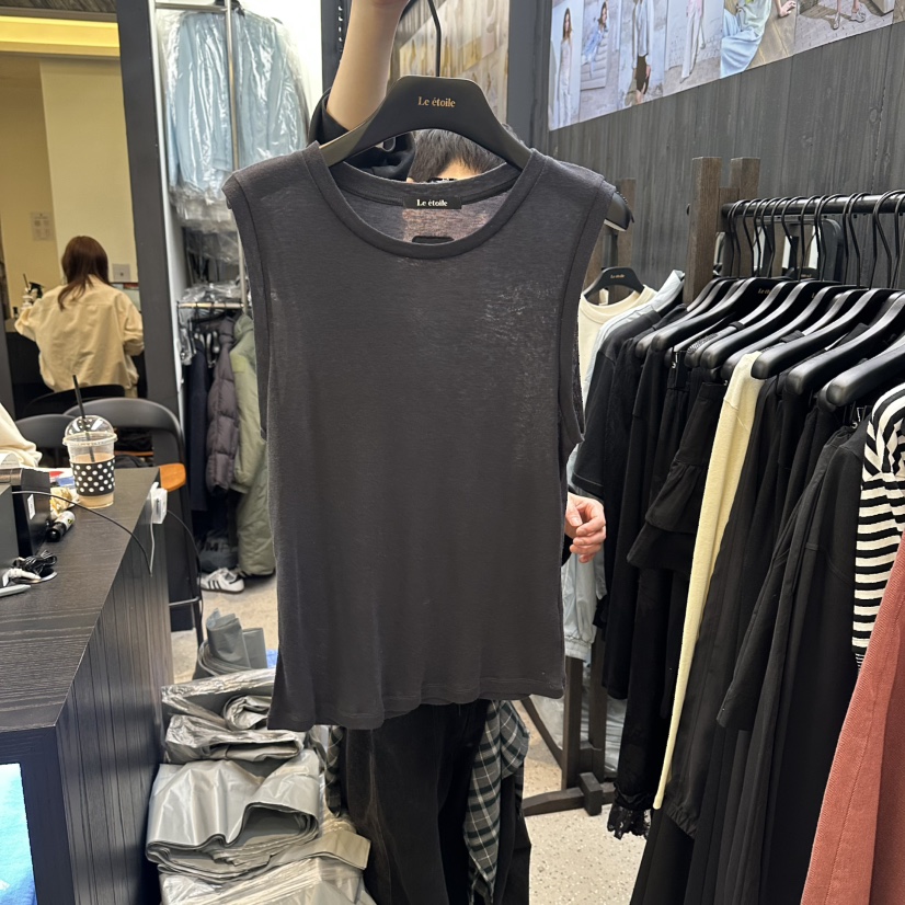 LE ETOILE東大門代購女裝新品休閑推薦時尚吊帶背心三件套Le etoile吊帶/背心圖色1墨色