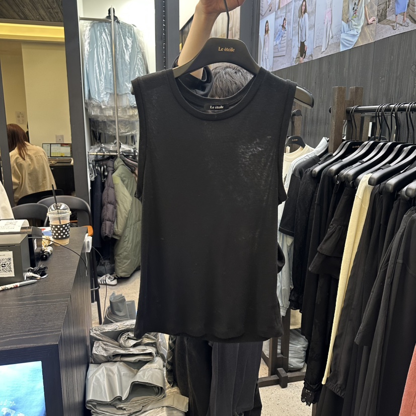 LE ETOILE東大門代購女裝新品休閑推薦時尚吊帶背心三件套Le etoile吊帶/背心圖色2黑色