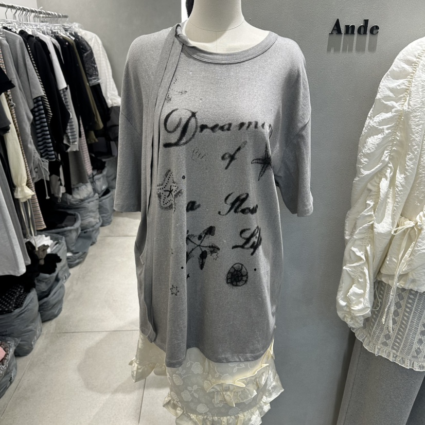 ANDE韓國代購女裝新品真品休閑熱賣時尚人氣職業26春夏T恤AndeT恤圖色3