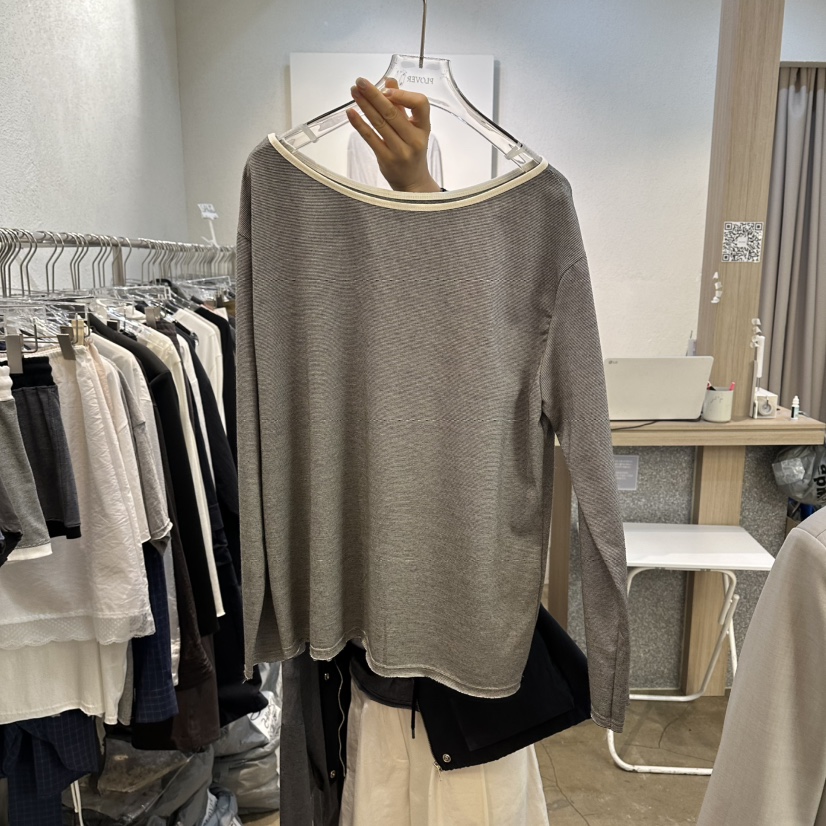 PLOVER韓國代購女士新款26春夏真品推薦職業人氣休閑長袖T恤PLO_VER長袖T恤