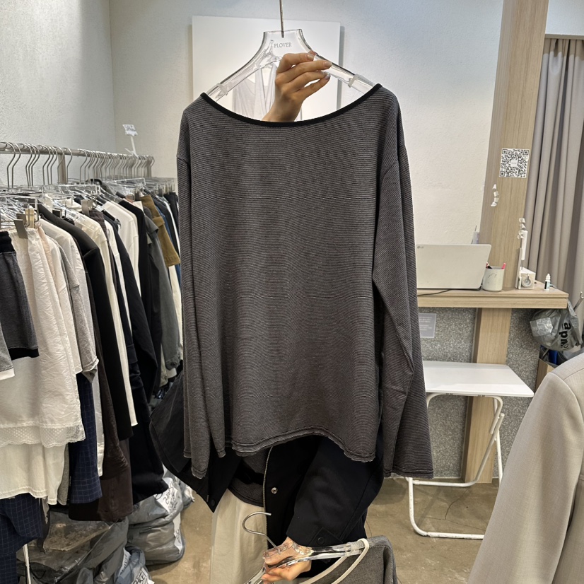PLOVER韓國代購女士新款26春夏真品推薦職業人氣休閑長袖T恤PLO_VER長袖T恤圖色2
