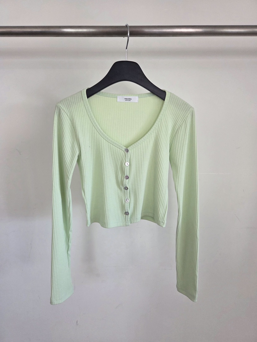 VERANDA韓國直郵女士新品26春夏熱賣休閑推薦職業長袖T恤VERANDA長袖T恤圖色2