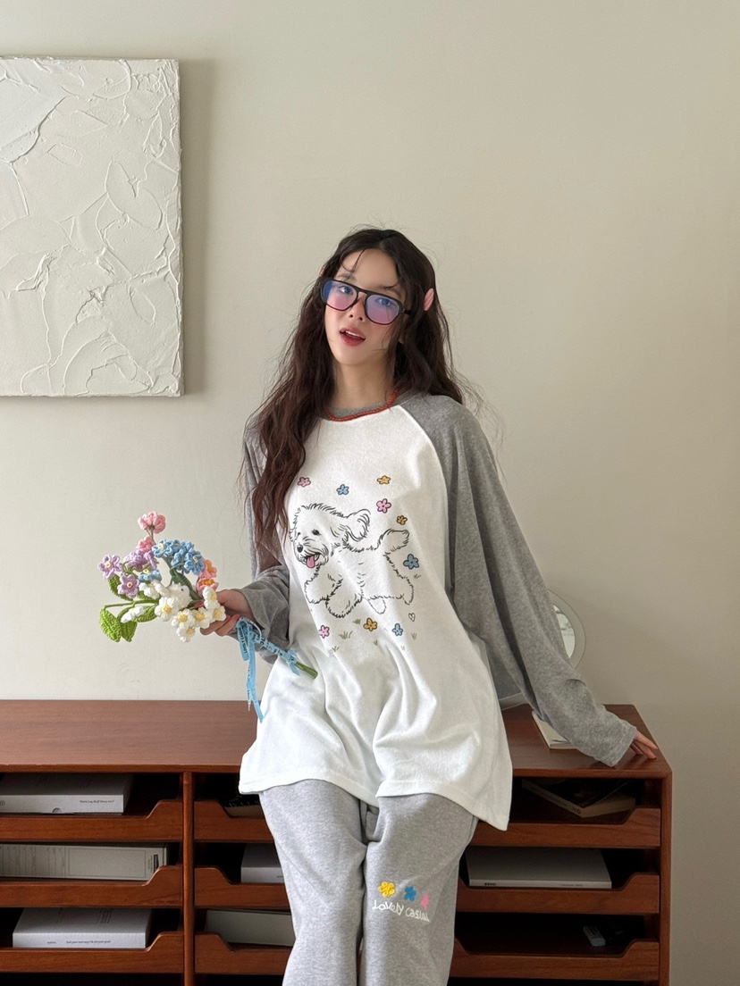 TOLL韓國代購女裝新款熱賣推薦休閑人氣職業時尚26春夏長袖T恤TOLL長袖T恤