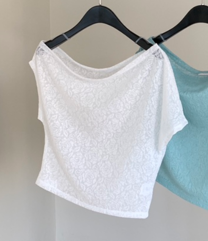 BLACK PIG韓國直郵女裝新品職業休閑時尚人氣熱賣T恤蕾絲VIVIAN_LEET恤圖色1