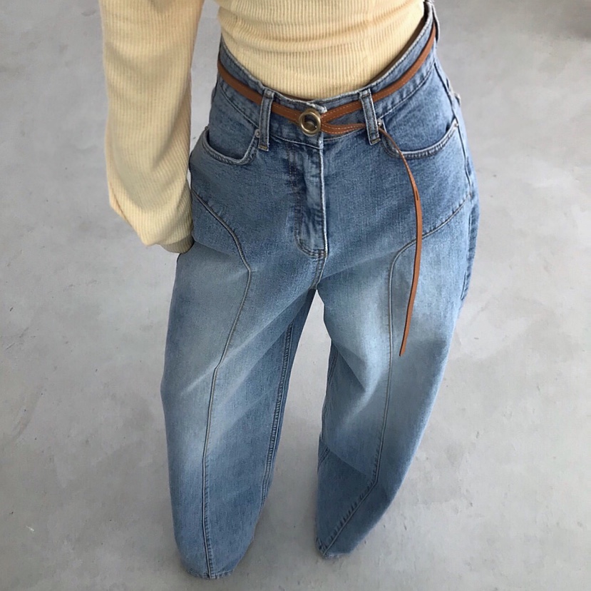 2TWO MOON韓國直郵實拍女裝新品26春夏熱賣時尚人氣牛仔褲2TWO MOON牛仔褲